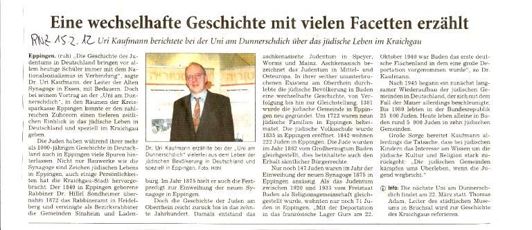 Presseschau 2012