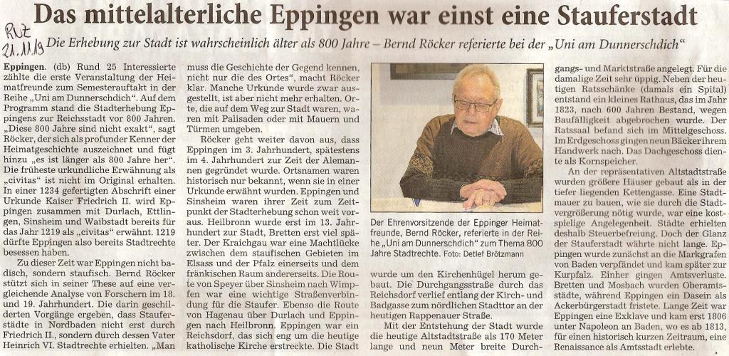 800 Jahre Stadtrechte Eppingen