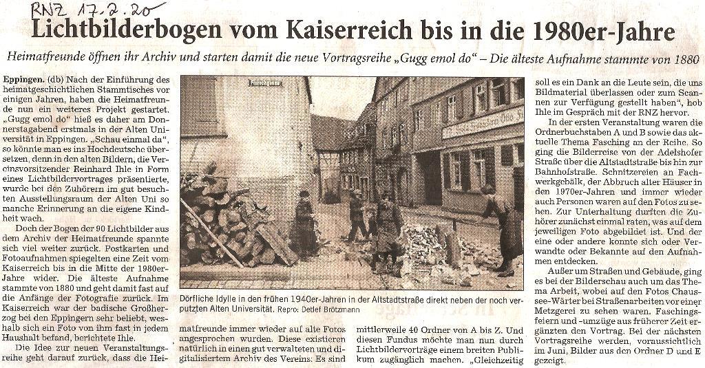Blick ins Fotoarchiv der Heimatfreunde
