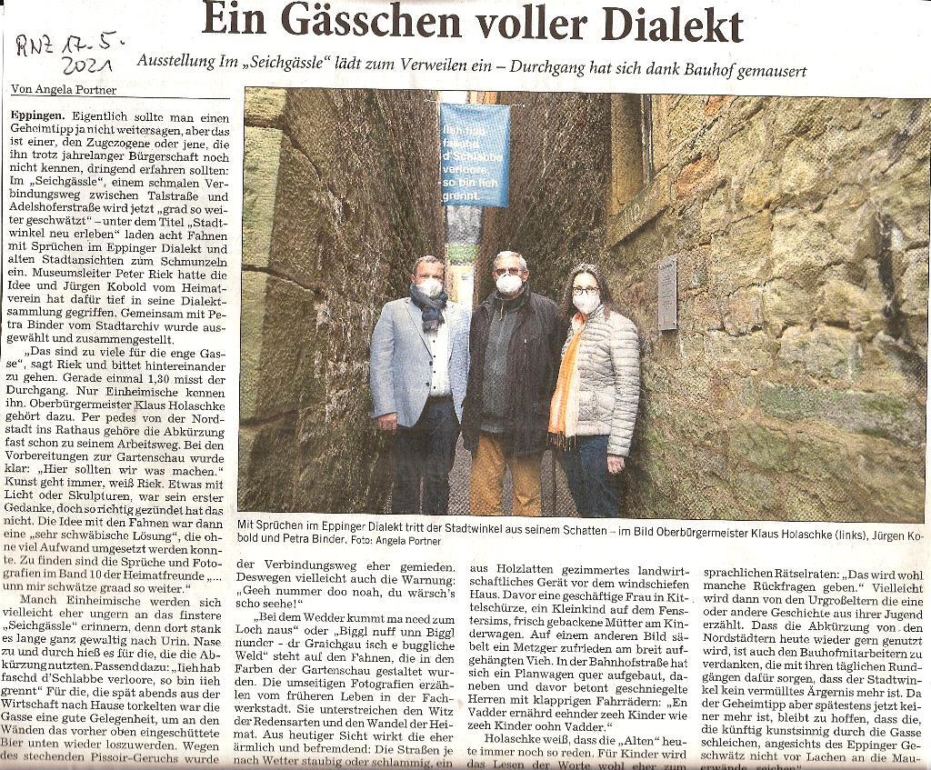 Eppinger Dialekt im Stadtwinkel