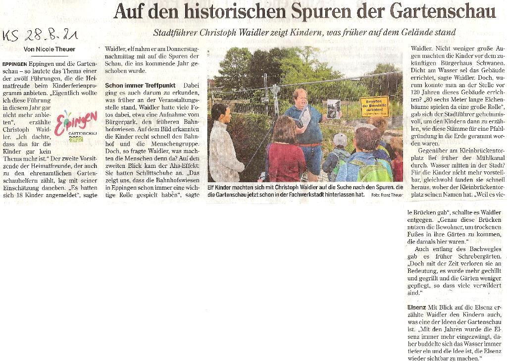 Kinderferienprogramm Gartenschau