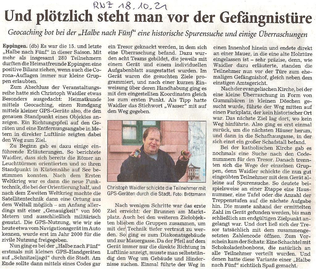 Halbe nach 5 - Geocaching