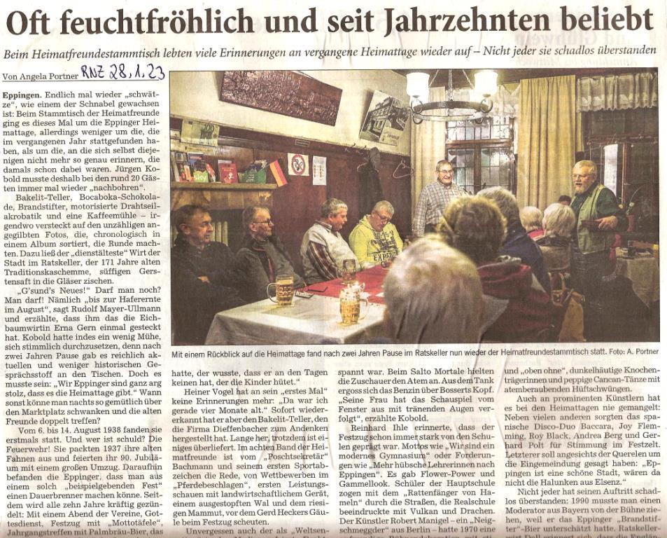 Stammtisch Heimattage