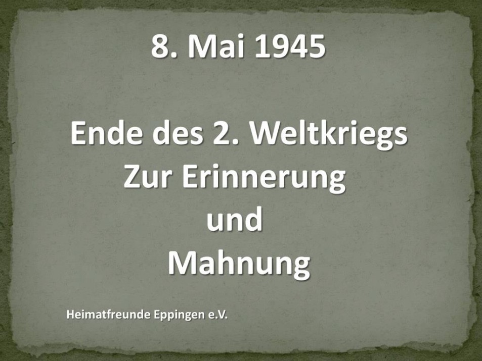 8. Mai 1945
