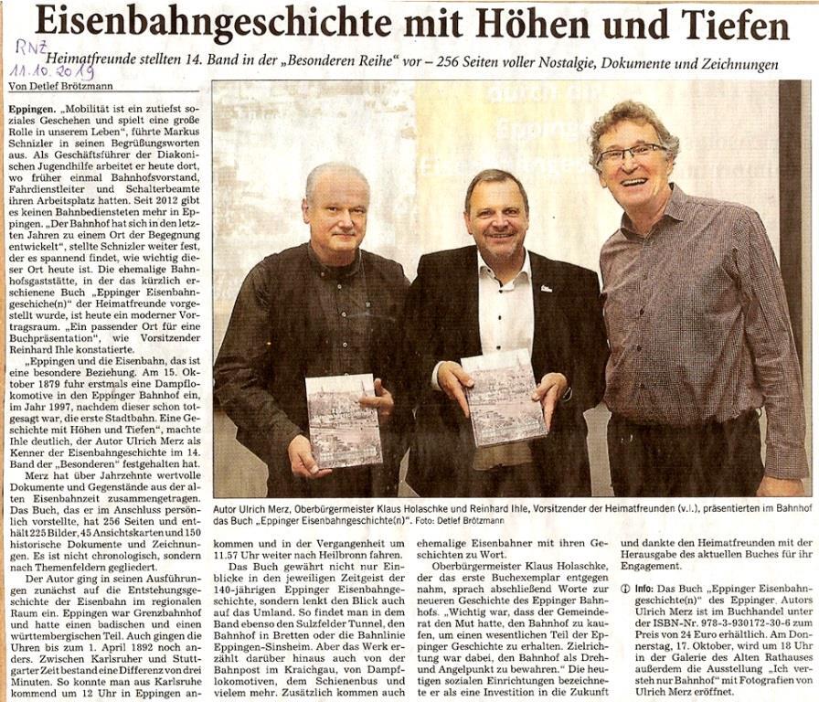 Buchvorstellung Eppinger Eisenbahngeschichte(n)